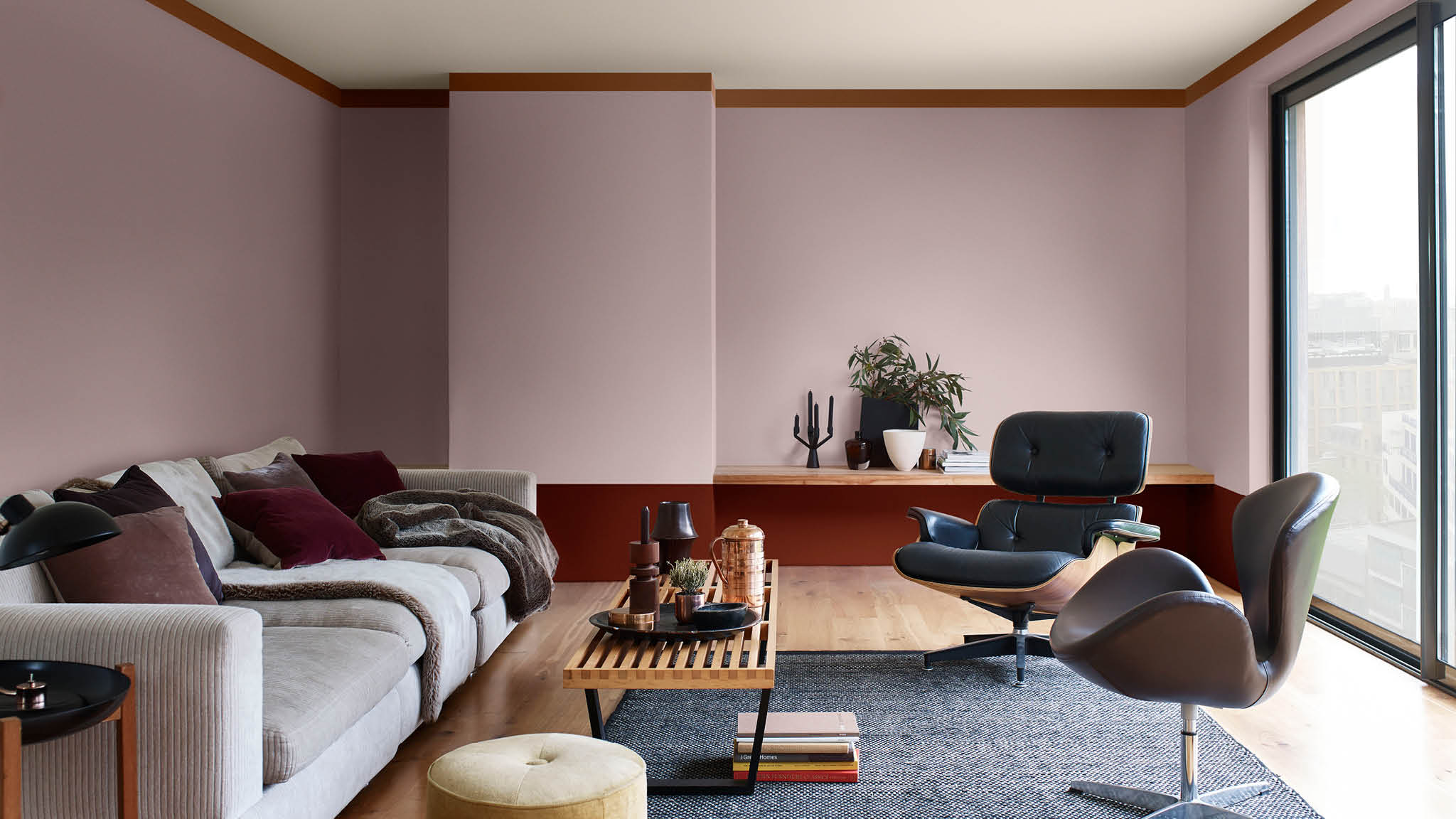 Cozy living room in earthy shades Use earthy shades with the core color of the tree to make the living room look cozy
