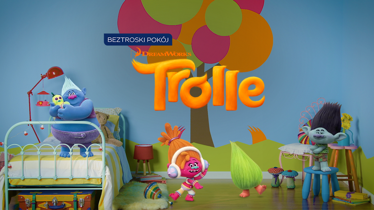 Pokój dla dziecka z filmu Trolle Przenieś swoje dziecko w krainę magii i baśni - stwórz mu pokój z najnowszej bajki Dreamworks - Trolle! Dulux pokazuje krok po kroku, jak pomalować pokój dziecka.